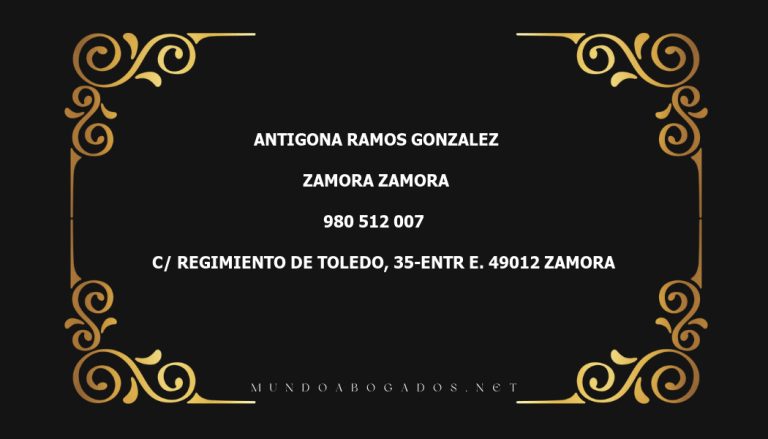 abogado Antigona Ramos Gonzalez en la localidad de Zamora