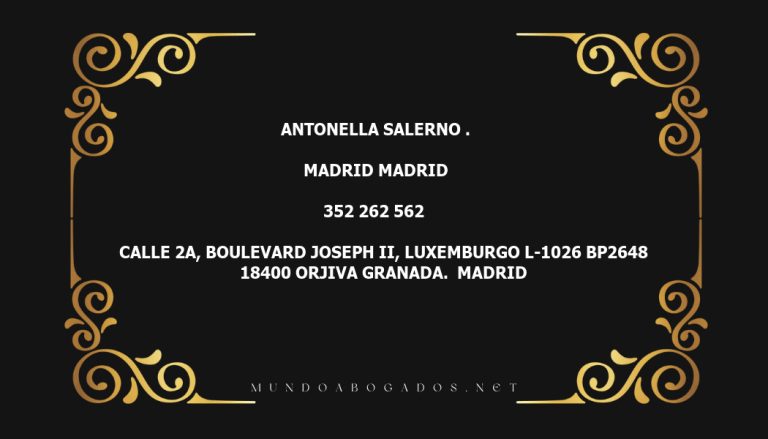 abogado Antonella Salerno . en la localidad de Madrid