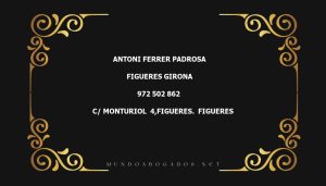 abogado Antoni Ferrer Padrosa en la localidad de Figueres