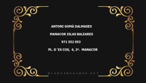 abogado Antoni Gomà Dalmases en la localidad de Manacor