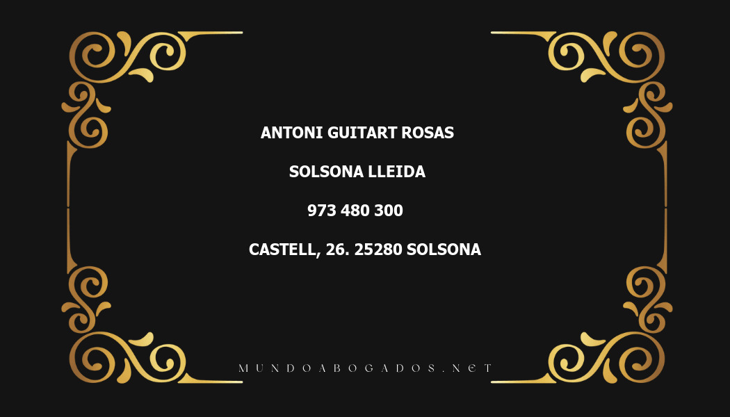 abogado Antoni Guitart Rosas en la localidad de Solsona