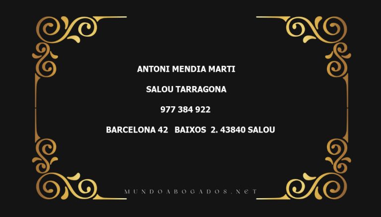 abogado Antoni Mendia Marti en la localidad de Salou