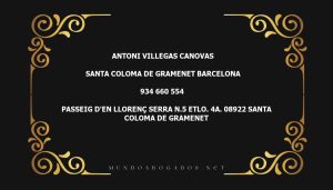 abogado Antoni Villegas Canovas en la localidad de Santa Coloma de Gramenet