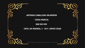 abogado Antonia Caballero Salmeron en la localidad de Cieza