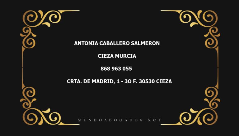 abogado Antonia Caballero Salmeron en la localidad de Cieza