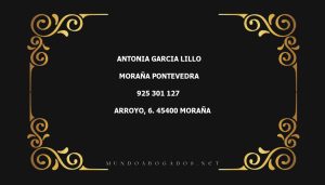 abogado Antonia Garcia Lillo en la localidad de Moraña