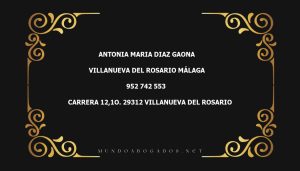 abogado Antonia Maria Diaz Gaona en la localidad de Villanueva del Rosario