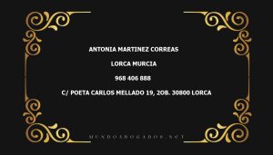 abogado Antonia Martinez Correas en la localidad de Lorca