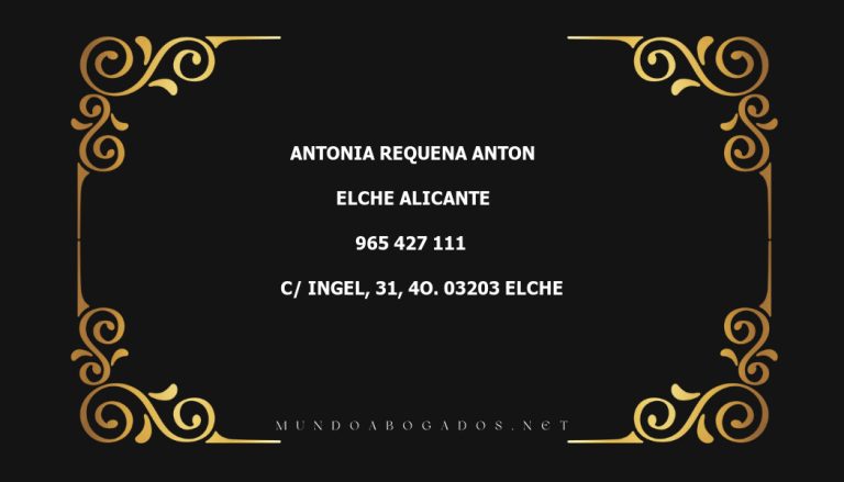 abogado Antonia Requena Anton en la localidad de Elche