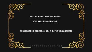 abogado Antonia Santaella Huertas en la localidad de Villarrubia