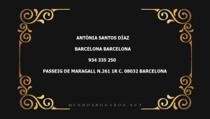 abogado Antònia Santos Díaz en la localidad de Barcelona