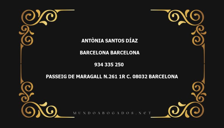 abogado Antònia Santos Díaz en la localidad de Barcelona