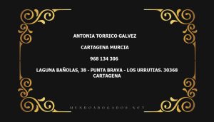 abogado Antonia Torrico Galvez en la localidad de Cartagena