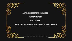 abogado Antonia Victoria Hernandez en la localidad de Murcia