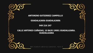 abogado Antonino Gutierrez Campollo en la localidad de Guadalajara