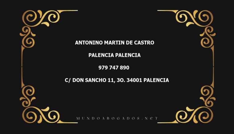 abogado Antonino Martin De Castro en la localidad de Palencia