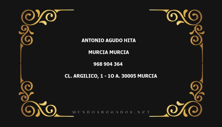 abogado Antonio Agudo Hita en la localidad de Murcia