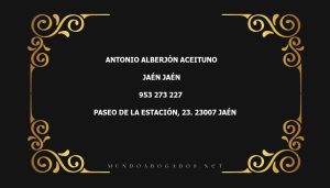 abogado Antonio Alberjón Aceituno en la localidad de Jaén