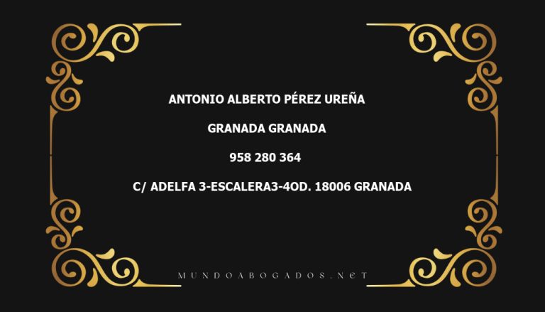 abogado Antonio Alberto Pérez Ureña en la localidad de Granada