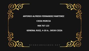 abogado Antonio Alfredo Fernandez Martinez en la localidad de Cieza