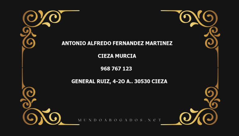 abogado Antonio Alfredo Fernandez Martinez en la localidad de Cieza