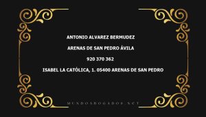 abogado Antonio Alvarez Bermudez en la localidad de Arenas de San Pedro