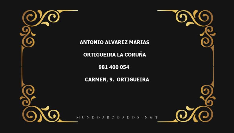 abogado Antonio Alvarez Marias en la localidad de Ortigueira