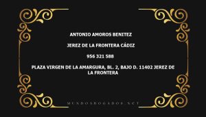 abogado Antonio Amoros Benitez en la localidad de Jerez de la Frontera