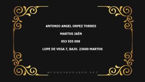 abogado Antonio Angel Orpez Torres en la localidad de Martos