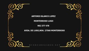 abogado Antonio Blanco Lopez en la localidad de Monterroso