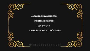 abogado Antonio Bravo Maroto en la localidad de Móstoles