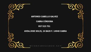 abogado Antonio Cabello Galvez en la localidad de Cabra