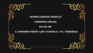 abogado Antonio Camacho Crespillo en la localidad de Fuengirola