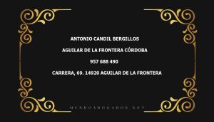 abogado Antonio Candil Bergillos en la localidad de Aguilar de la Frontera