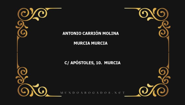 abogado Antonio Carrión Molina en la localidad de Murcia