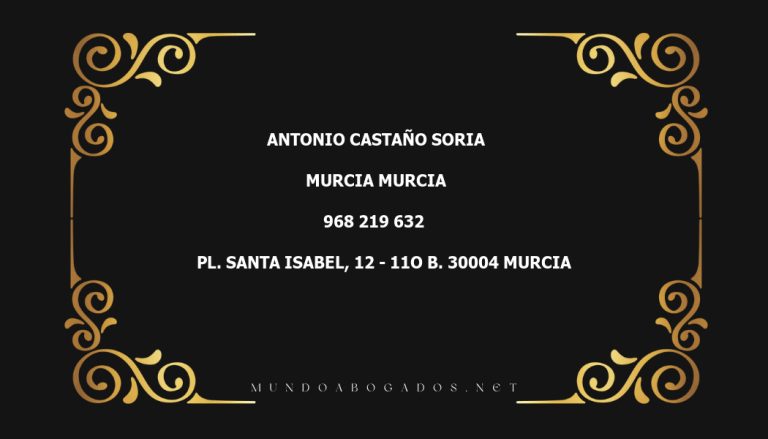 abogado Antonio Castaño Soria en la localidad de Murcia