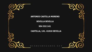 abogado Antonio Castilla Moreno en la localidad de Sevilla