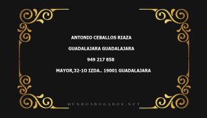 abogado Antonio Ceballos Riaza en la localidad de Guadalajara