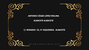 abogado Antonio César López Molina en la localidad de Albacete