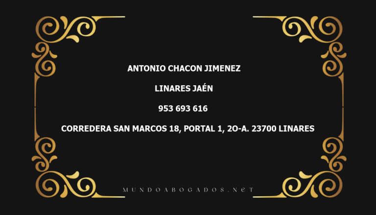 abogado Antonio Chacon Jimenez en la localidad de Linares