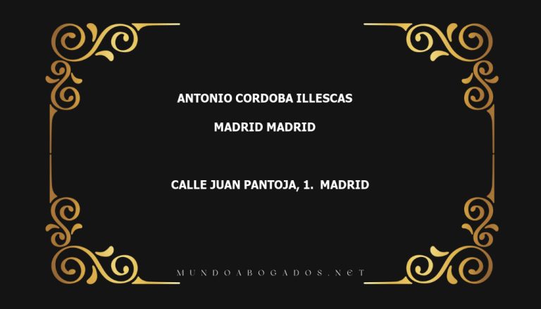 abogado Antonio Cordoba Illescas en la localidad de Madrid