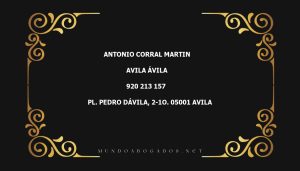 abogado Antonio Corral Martin en la localidad de Avila