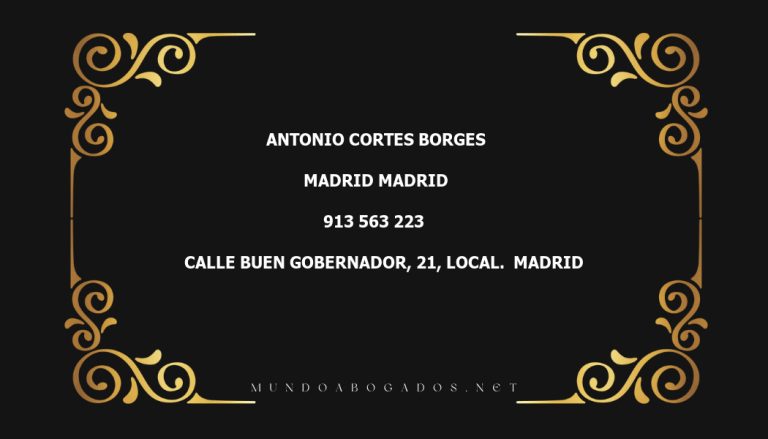 abogado Antonio Cortes Borges en la localidad de Madrid