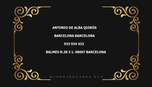 abogado Antonio De Alba Quirós en la localidad de Barcelona