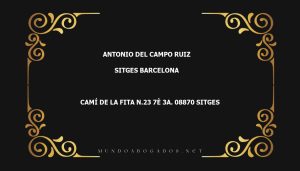 abogado Antonio Del Campo Ruiz en la localidad de Sitges