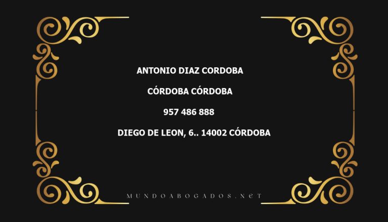 abogado Antonio Diaz Cordoba en la localidad de Córdoba