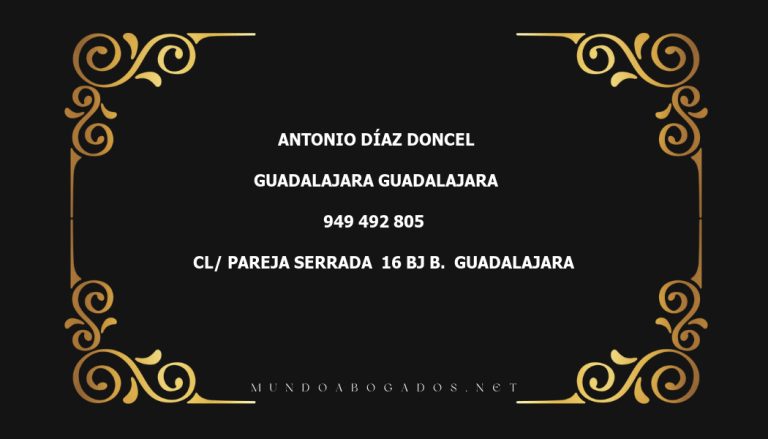 abogado Antonio Díaz Doncel en la localidad de Guadalajara