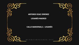 abogado Antonio Diaz Jimenez en la localidad de Leganés