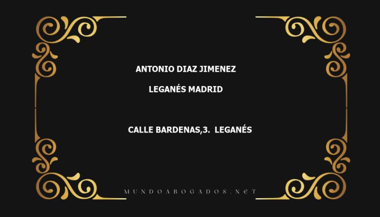 abogado Antonio Diaz Jimenez en la localidad de Leganés