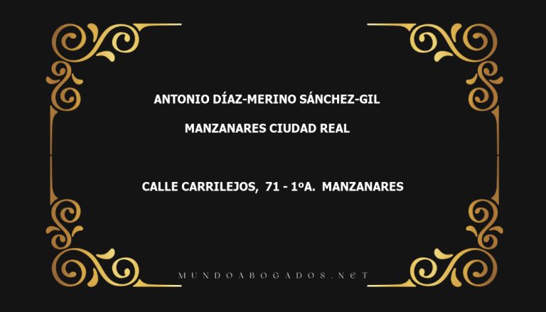 abogado Antonio Díaz-Merino Sánchez-Gil en la localidad de Manzanares